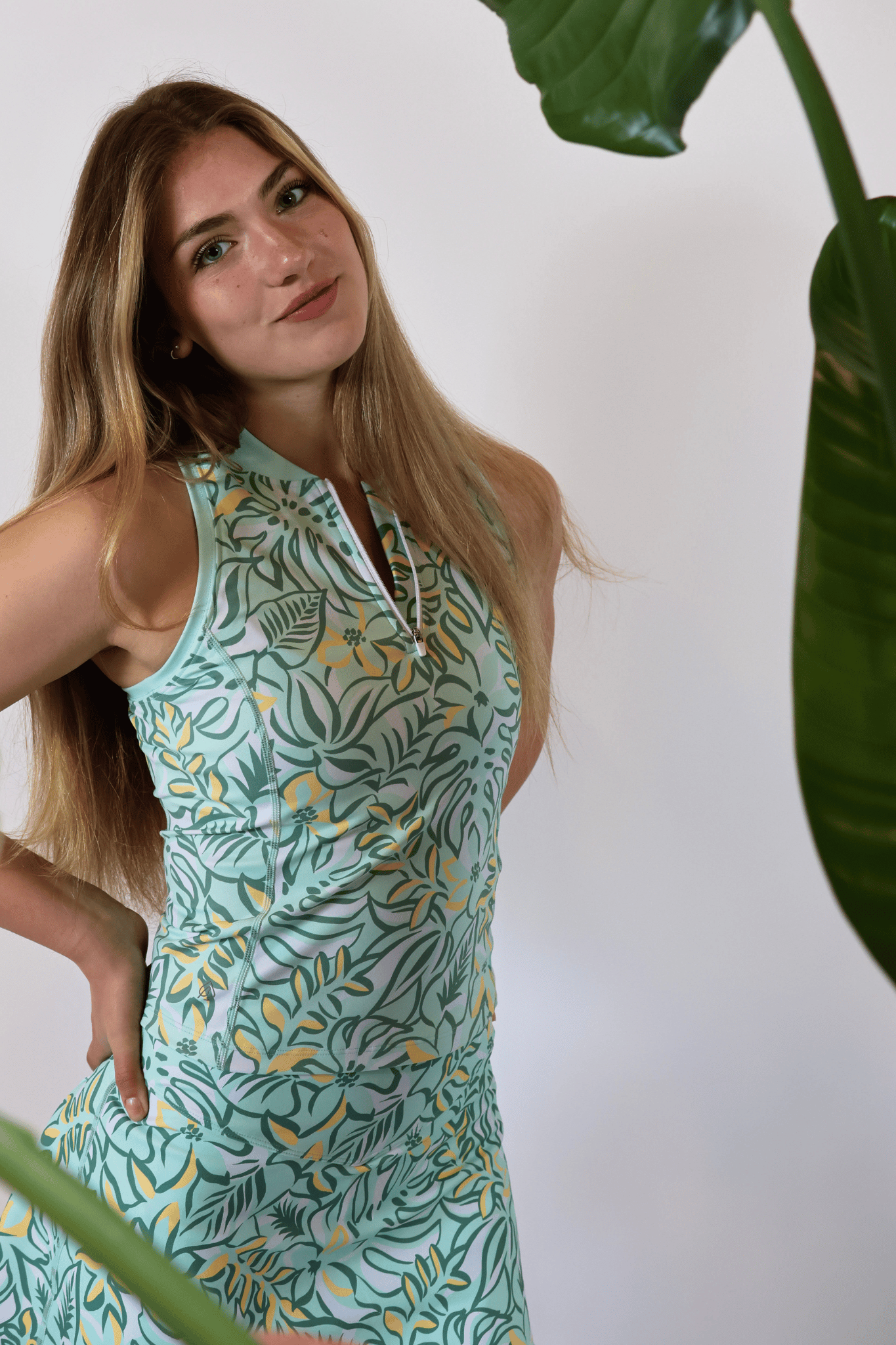 Racerback Polo - Tropical Green
