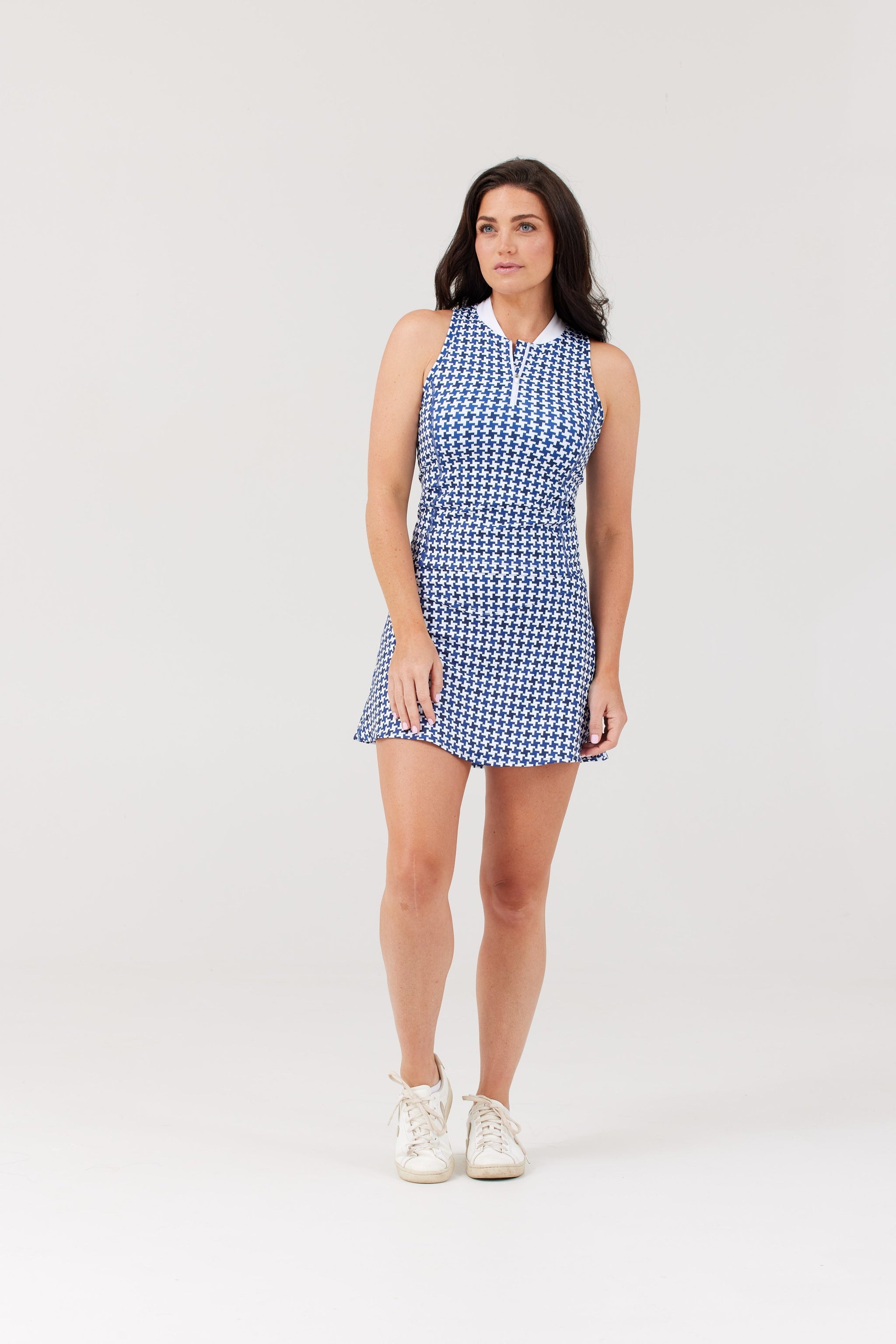 Racerback Polo - Navy Birdiestooth