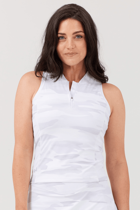 Racerback Polo - White Camo SAMPLE