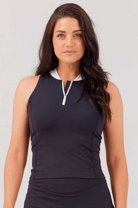 Racerback Polo - Black SAMPLE