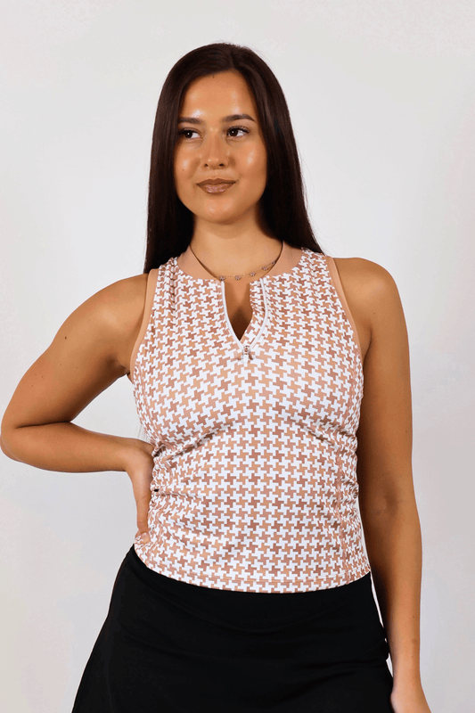 Racerback Polo - Toasted Birdiestooth SAMPLE