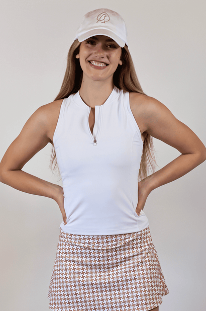 Racerback Polo - White